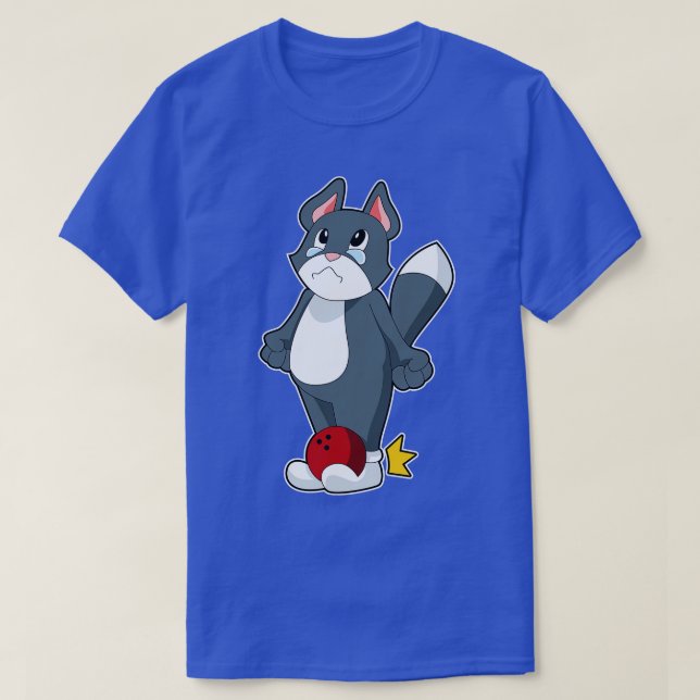 Cat Bowling Bowling ball T Shirt (Design framsida)