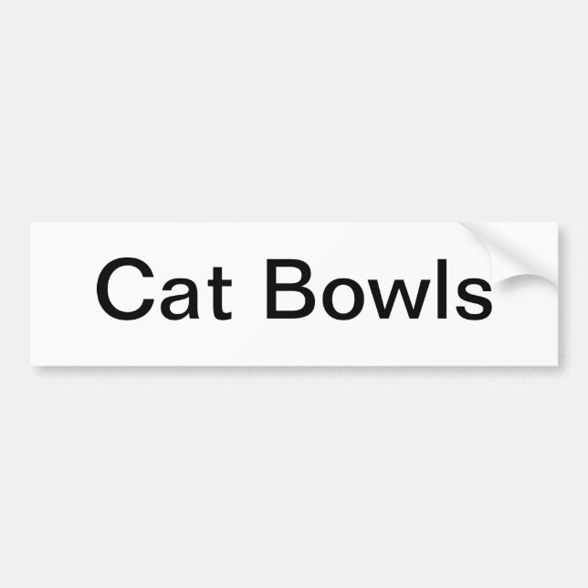 Cat Bowls Sign/ Bildekal (Framsidan)