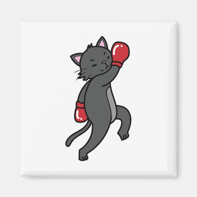 Cat Boxing Magnet (Framsidan)
