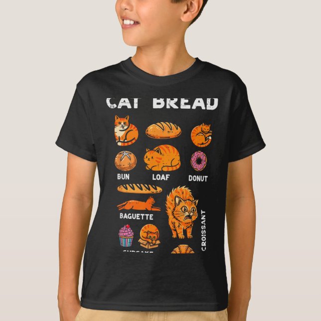 Cat Bread Bun Loaf Cute Kitten Kitty Food Pun Wome T Shirt (Framsida)