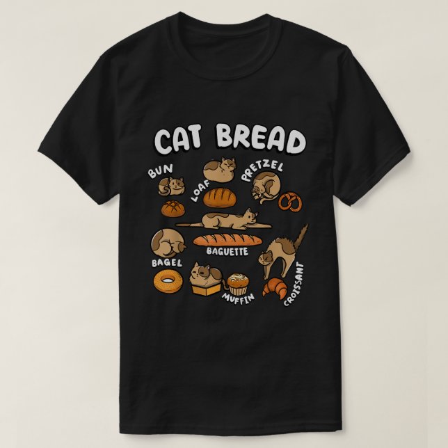 Cat Bread Meme Cute Kitty Loaf Chart T Shirt (Design framsida)