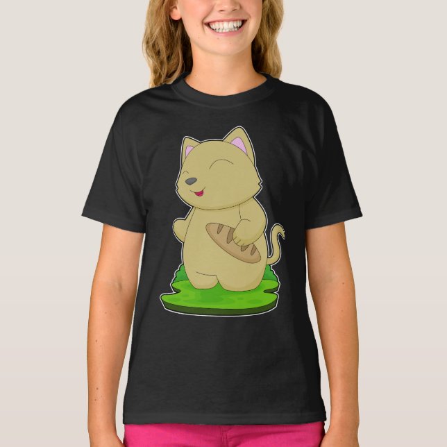 Cat Bread T Shirt (Framsida)