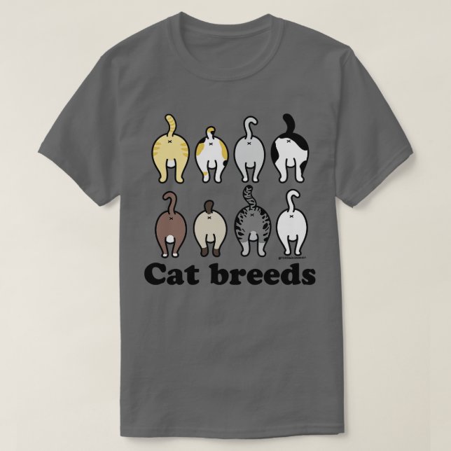 CAT BREEDS T SHIRT (Design framsida)