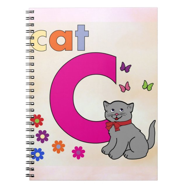 Cat Brev C Anteckningsbok Med Spiral (Framsidan)