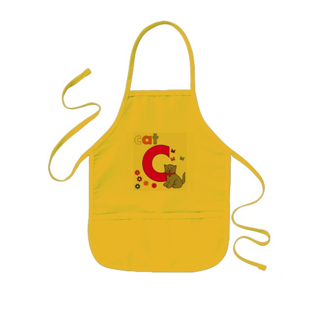 Cat Brev C Apron Barnförkläde (Framsidan)