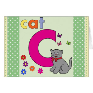 Cat Brev C Hälsningskort