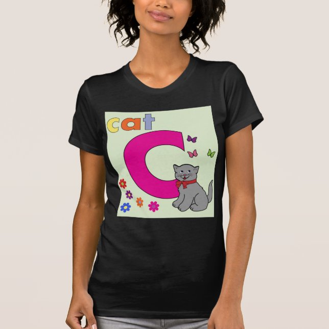 Cat Brev C Tshirt T-shirt (Framsida)