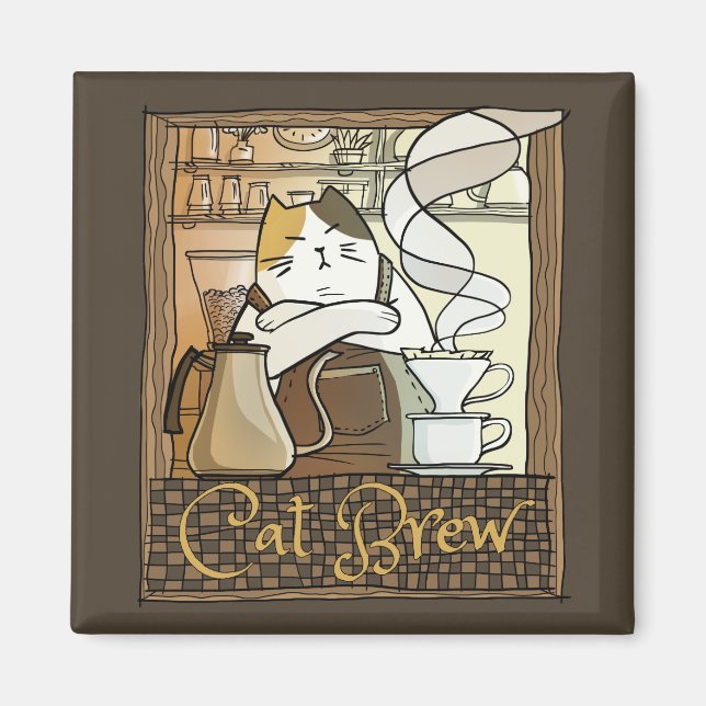 Cat Brew Magnet (Framsidan)