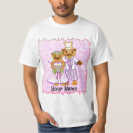 Cat Bride and Groom bröllop T-Shirt