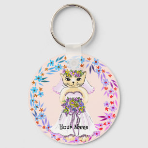 Cat Bride Nyckelring