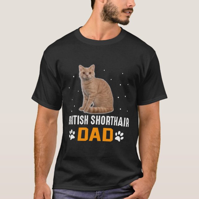 CAT BRITISH SHORTHAIR CAT PAPPA BRITISH SHORTHAIR T SHIRT (Framsida)
