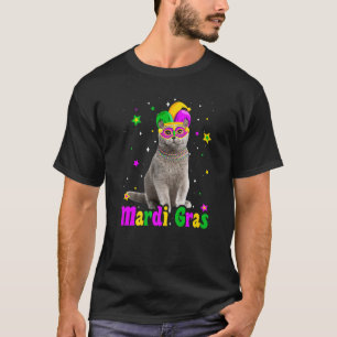 Cat British Shorthair Mask Mardi Gras Carnivals Ca T Shirt