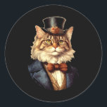 Cat Bröllop Bride Groom Pet Cat Owners Älskare Wed Runt Klistermärke<br><div class="desc">Cat Bröllop Bride Groom Pet Cat Owners Älskare Bröllop</div>