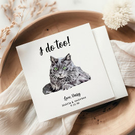 Cat Bröllop Cocktail Napkins Pappersservett