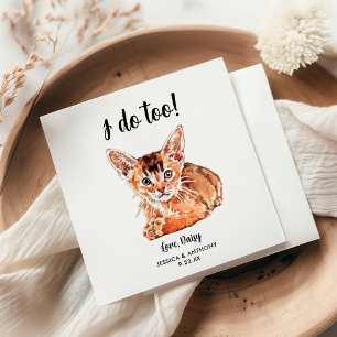 Cat Bröllop Cocktail Napkins Pappersservett