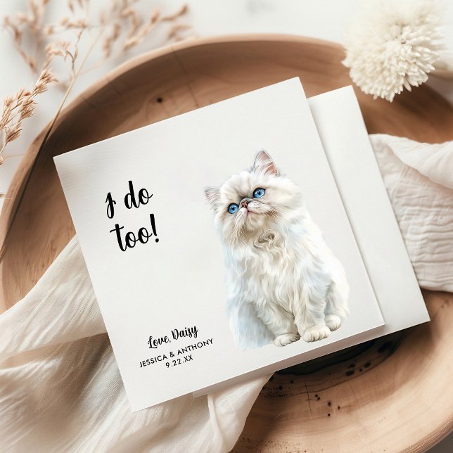 Cat Bröllop Cocktail Napkins Pappersservett (Skapare uppladdad)