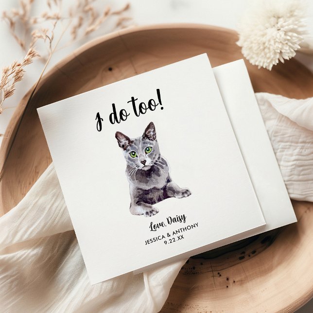 Cat Bröllop Cocktail Napkins Pappersservett (Skapare uppladdad)