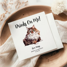 Cat Bröllop Cocktail Napkins