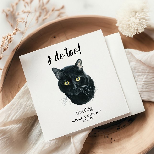 Cat Bröllop Cocktail Napkins Pappersservett (Skapare uppladdad)