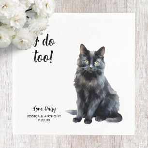 Cat Bröllop Cocktail Napkins Pappersservett