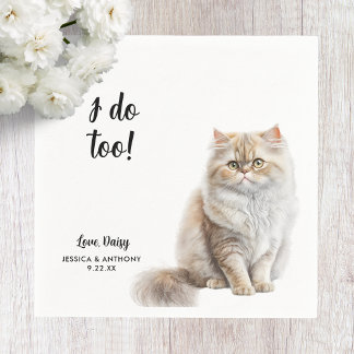 Cat Bröllop Cocktail Napkins Pappersservett