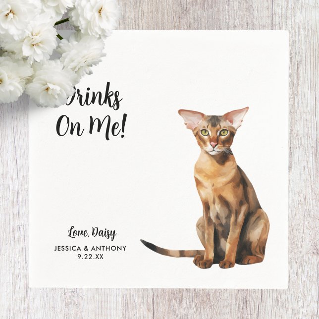 Cat Bröllop Cocktail Pappersservett (Skapare uppladdad)