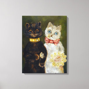 Cat Bröllop, Giftermål, Bride, Louis Wain Canvastryck
