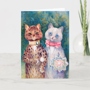 Cat Bröllop, Giftermål, Bride, Louis Wain Kort
