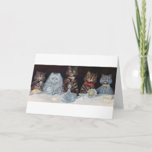 Cat Bröllop, Giftermål, Bride, Louis Wain Kort