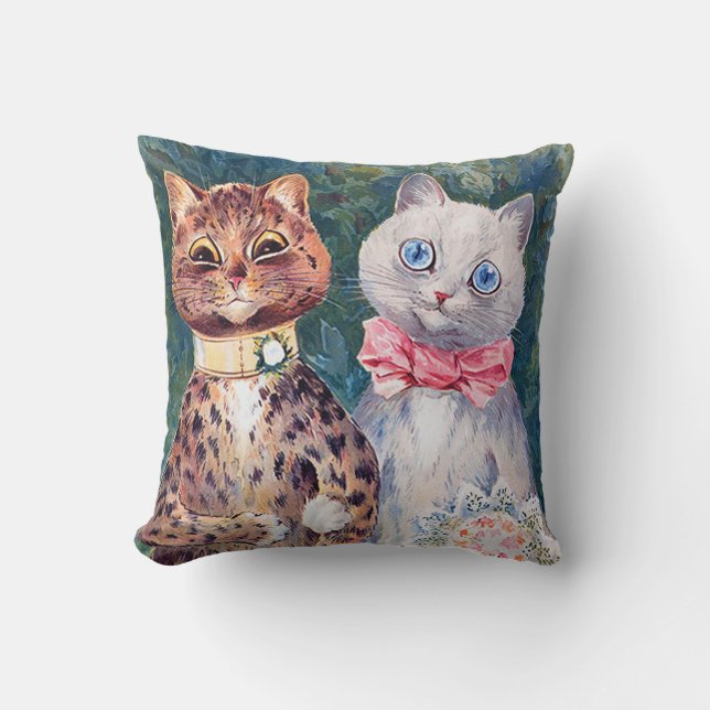 Cat Bröllop, Giftermål, Bride, Louis Wain Kudde (Framsida)