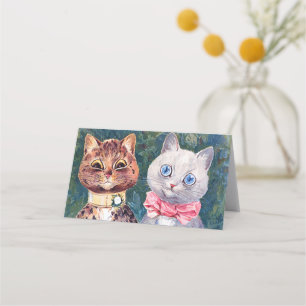 Cat Bröllop, Giftermål, Bride, Louis Wain Placeringskort