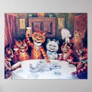Cat Bröllop, Giftermål, Bride, Louis Wain Poster