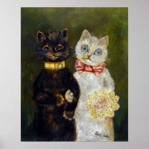 Cat Bröllop, Giftermål, Bride, Louis Wain Poster