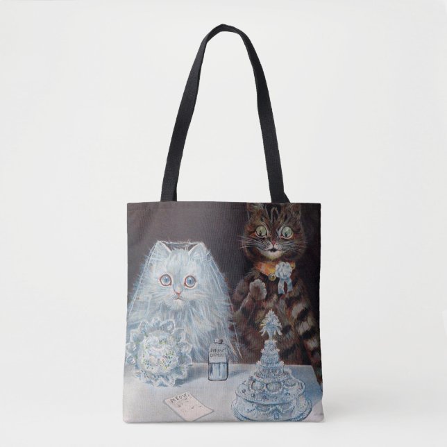 Cat Bröllop, Giftermål, Bride, Louis Wain Tygkasse (Framsida)