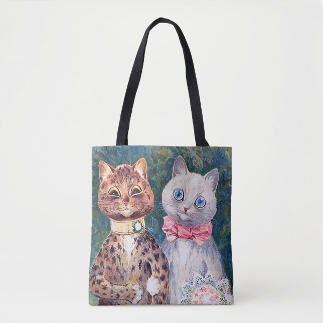 Cat Bröllop, Giftermål, Bride, Louis Wain Tygkasse (Framsida)