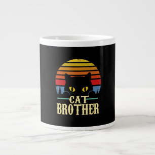 Cat Brother Vintage 80 Stil Retro T-shirt Jumbo Mugg
