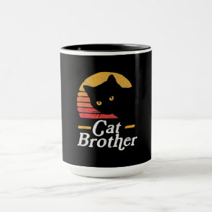 Cat Brother Vintage Stil Retro Gift for Cat Lover Mugg