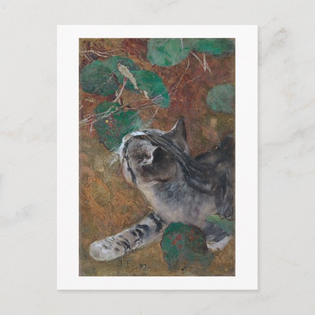 Cat, Bruno Liljefors Vykort (Framsida)