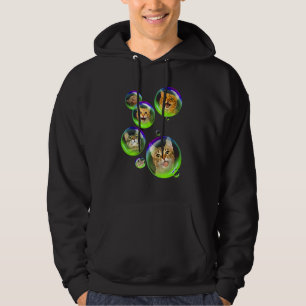 Cat Bubble Soap-Gigapixel Kattunge Hoodie