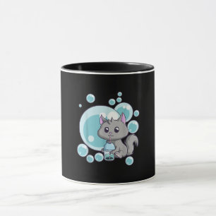 Cat Bubble Tea Gift Funny Boba Tea Cats Design Mugg