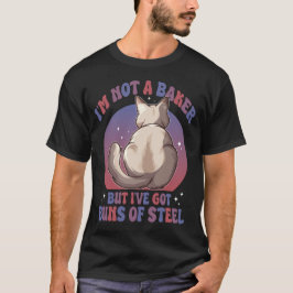Cat Buns of Steel Funny Cute Kattunge Humor Fitnes T Shirt