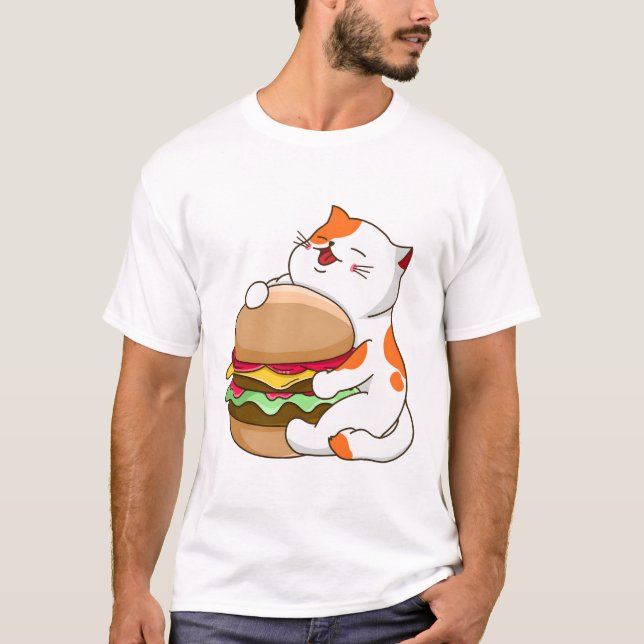 Cat Burger T Shirt (Framsida)