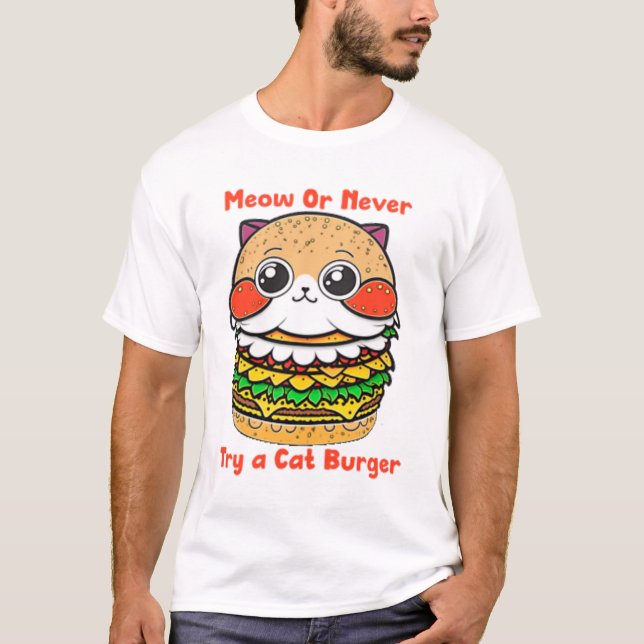 Cat Burger T Shirt (Framsida)