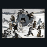 Cat Burglars, Louis Wain Poster<br><div class="desc">Louis Wain (5 August 1860 – 4 July 1939) was an English artiste known for his drawings, which consistently featured anthropomorphized large-eyed cats and kittens. In his later years he may have suffered from schizophrenia (although this claim is disputed), which, according to some psychiatrists, can be seen in his works. Quote:Wikipedia</div>