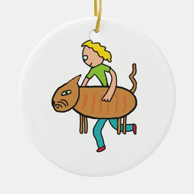 Cat Burtjuv Julgransprydnad Keramik (Framsidan)