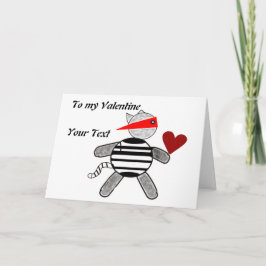 Cat Burvju Valentine Greeting Card (anpassa) Kort