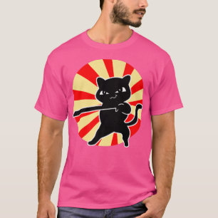 Cat Bushido Ronin Japanska Samurai (2) T Shirt