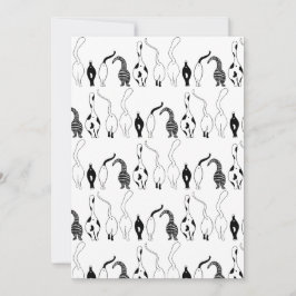 Cat Butts Mönster Julkort