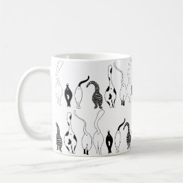 Cat Butts Mönster Kaffemugg
