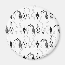 Cat Butts Mönster Magnet